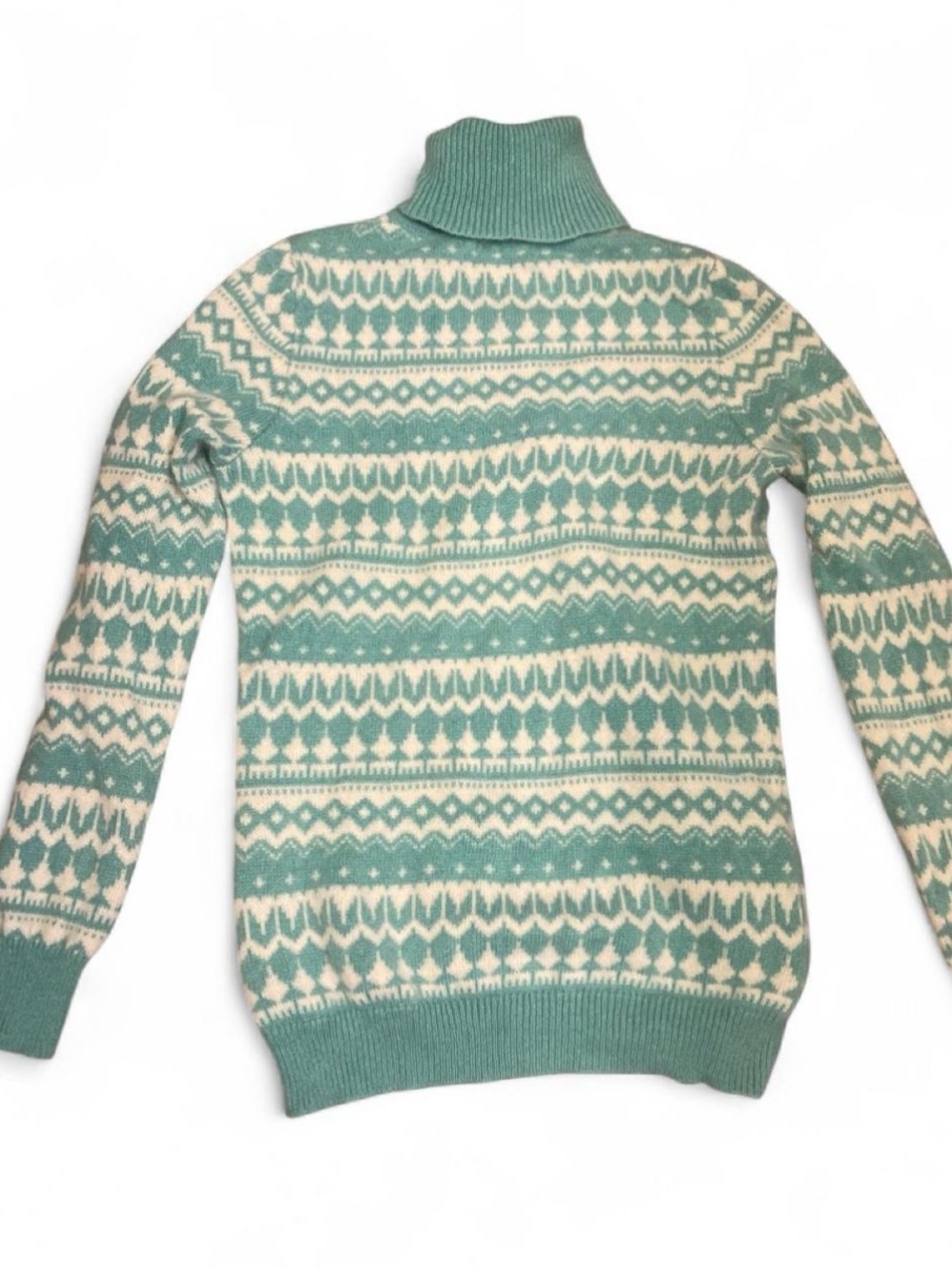 Rare Vineyard Vines 100% Cashmere Turtleneck Sweater 2013 Fair Isle Size M - Picture 7 of 7